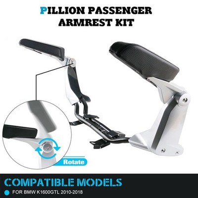 Rear Passenger Frame Armrest Pillion Set Arm Rest for BMW K1600GTL 2010-2018