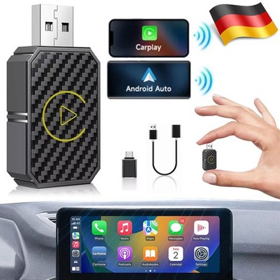 2in1 CarPlay & Android Auto Adapter   USB, drahtlos, Plug & Play USB Car Dongle