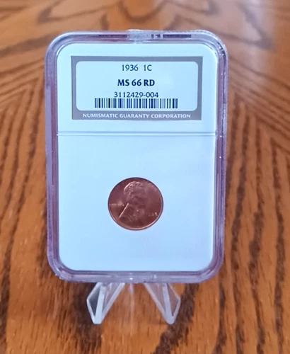Beautiful High Grade 1936 Lincoln Cent.  NGC GRADED MS 66 RED