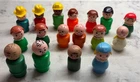 17 Vintage Fisher Price Little People Cowboy Construction Worker Girls Boys Baby