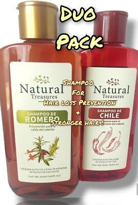 Natural Treasures Rosemary & Chile Shampoo Duo Pack 500ml e