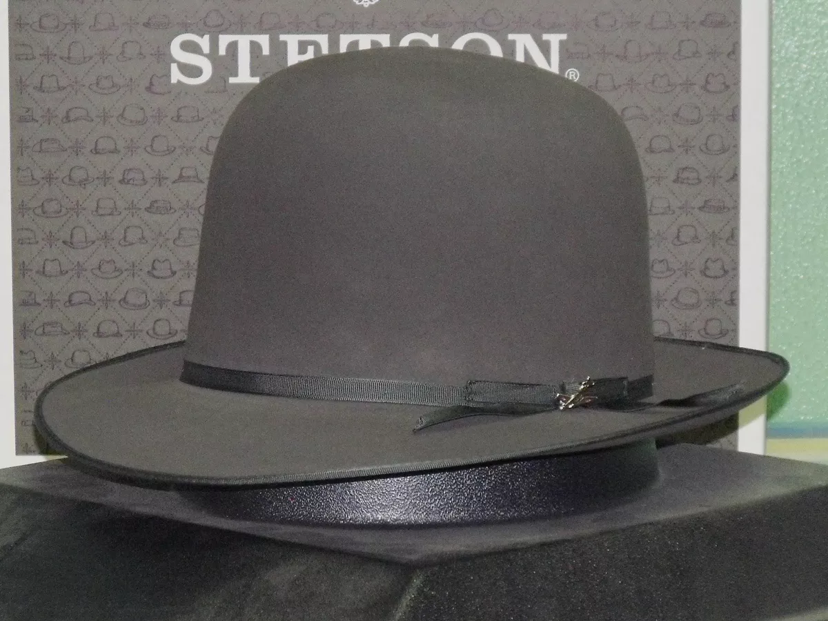 STETSON PREMIER STRATOLINER OPEN CROWN SOFT FUR FELT FEDORA HAT