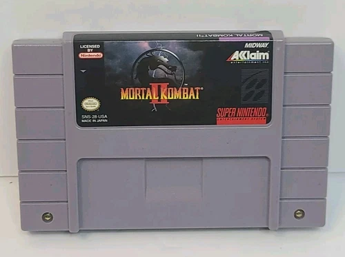 Mortal Kombat II 2 SNES Super Nintendo Game Cartridge Preowned 