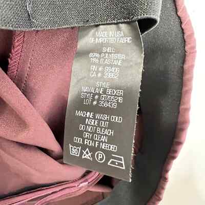 Theory Black Cherry Red Navalane Becker Skinny Ankle Pants Size 2