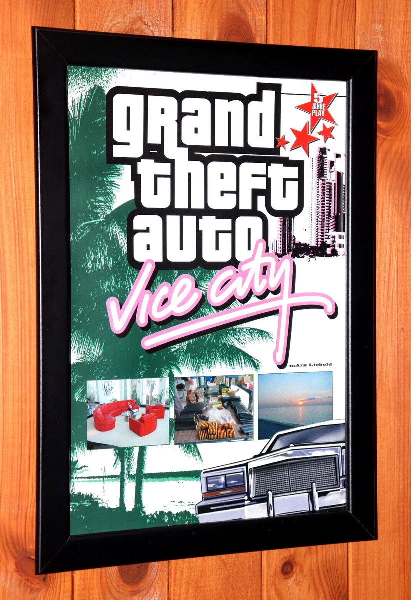 Grand Theft Auto Vice City Poster In Video Game Merchandise for