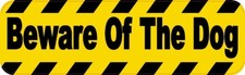 10in x 3in Beware of Dog Warning Sign magnet bumper magnetic ma