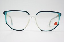Vintage Glasses Metzler 0646 Blue Transparent Oval Eyeglass Frame