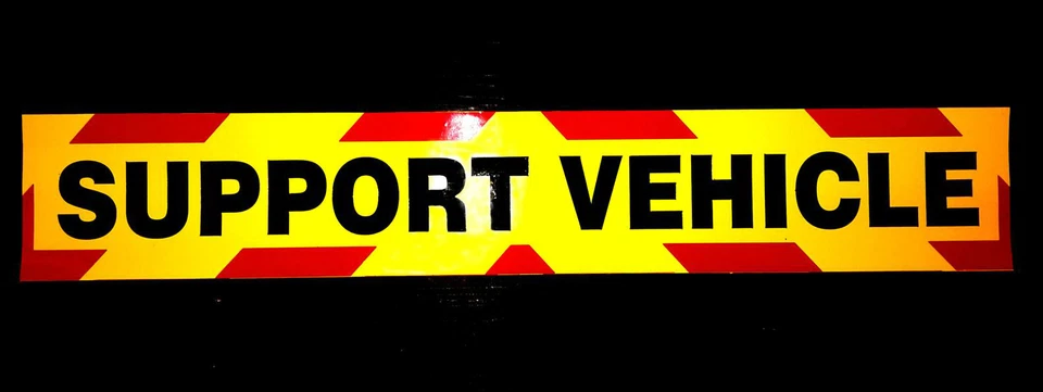 Support Vehicle Fluorescent Magnetic Warning Sign