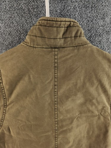 Levis kleine grüne Cargojacke durchgehender Reißverschluss Druckknopf gefüttert hoher Kragen Mantel Taschen Herren - Bild 23 von 23