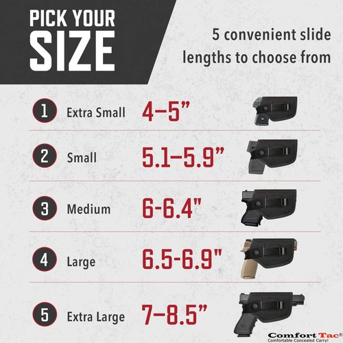 Gun Holster for Men & Women - Right-Handed, Extra Small (Size 1) Concealed Ca... - Picture 6 of 9