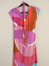 EMILIO PUCCI Dress short sleeve long dress pink purple pre-owned free shipping