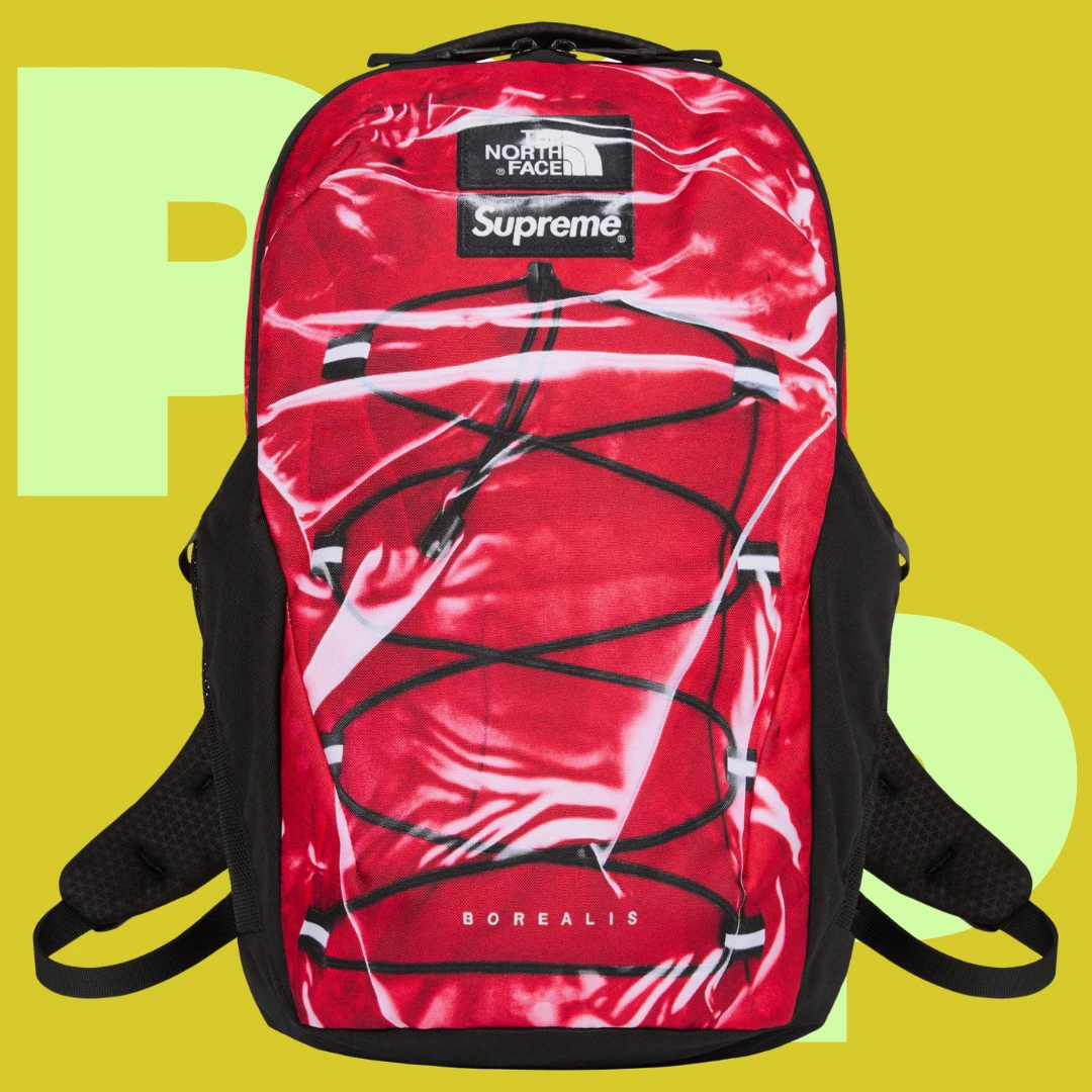 Sac à dos Supreme The North Face imprimé Borealis trompe l'œil (rouge)