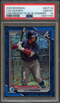 BB - 2024 Bowman Chrome - Blue Shimmer 94/150 - #BCP118 - Luis
