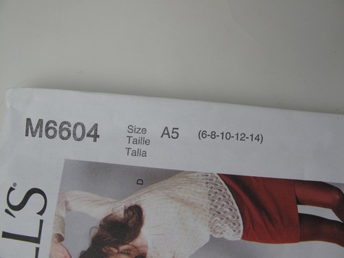 Mccalls Craft patterns vintage M6604 tops Size 6-8-10-12-14 (C) - Picture 7 of 7
