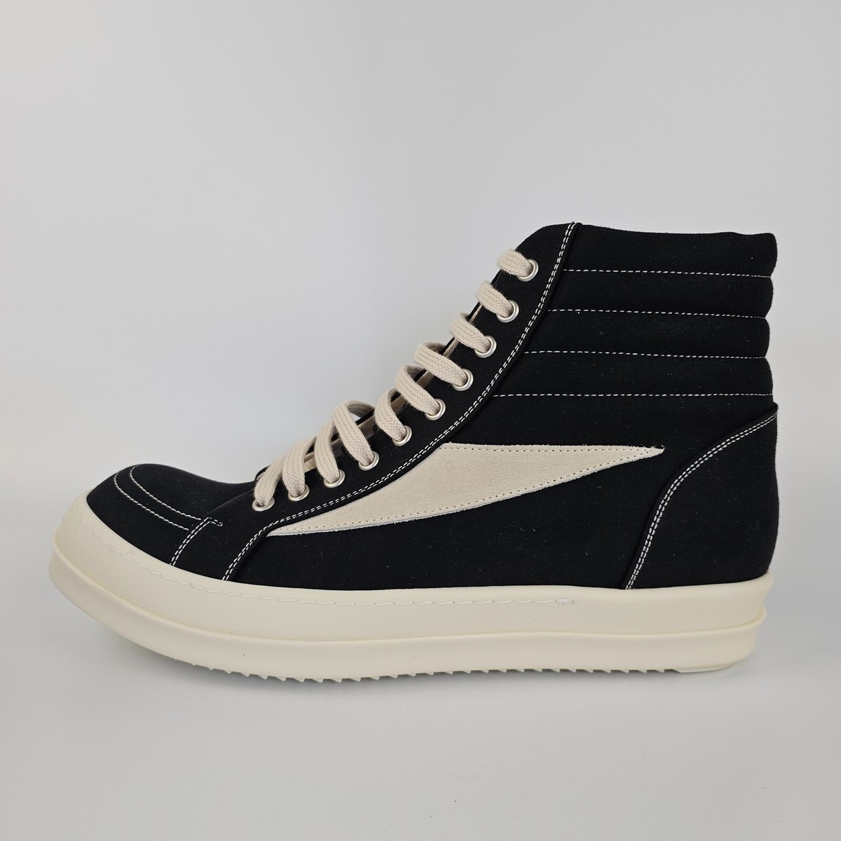 Rick Owens ブラック Hollywood High Vintage メンズスニーカー Rick Owens DRKSHDW Hollywood Men's Vintage Black Canvas High