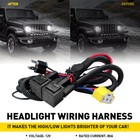 <!--F#f_0-->2Pc H4 Negative Switched LED Headlight Relay Wiring Harness Cable Plastic Copper<!--F/-->