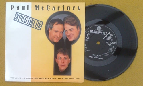 PAUL McCARTNEY " SPIES LIKE US "SUPERB ORIG UK 45 IN PIC SLEEVE