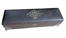 Napoleon III Glove Box Wooden Box Decor Heraldic Crown 19th Century