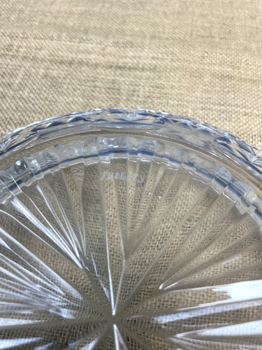 VINTAGE TUTBURY CRYSTAL GLASS LARGE SERVING DISH BOWL -HAND MADE FULL LEAD-BOXED - Picture 5 of 7