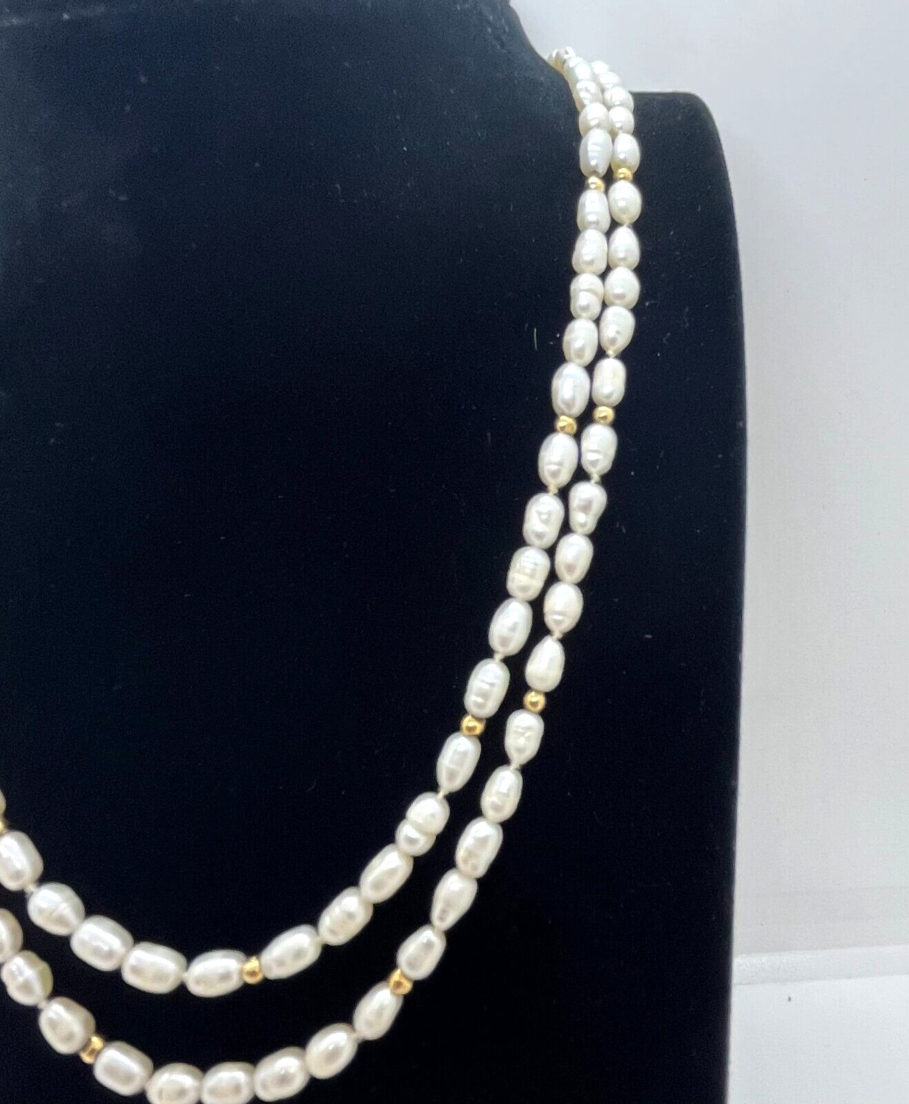 14k Solid Yellow Gold 36" Extra Long Layering Bar… - image 4