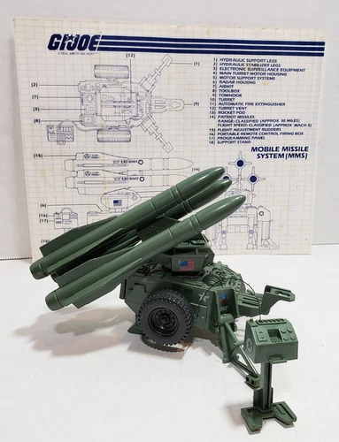 MMS-Mobile Missile System Vintage 1982 Hasbro G.I.Joe ARAH Near Complete EX-NM