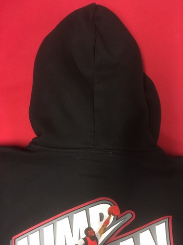 Nike black Full Zip Up Hoodie Sweatshirt Jump Man boys size Extra Large XL - Picture 6 of 13
