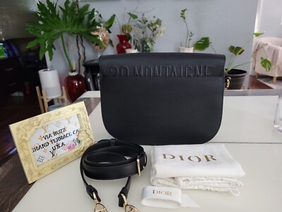 Christian Dior Bobby Flap Bag Natural Black Grained Calfskin | eBay