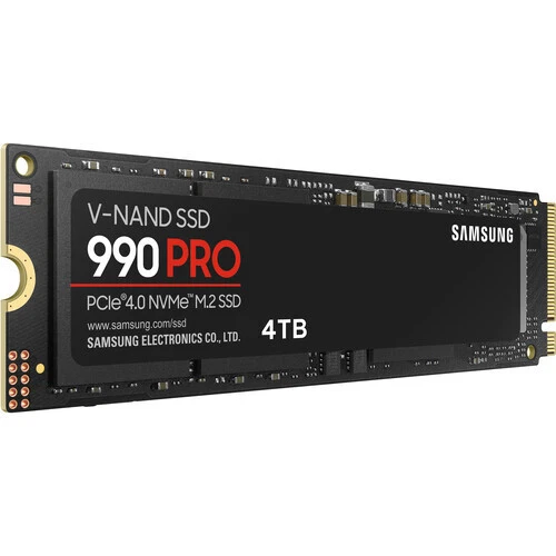 NEW SAMSUNG SSD 990 PRO 4TB PCIe 4.0 M.2 2280 Read Up-to 7,450MB/s MZ-V9P4T0B/AM
