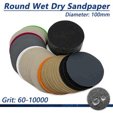 100mm 4" Hook  Loop Sanding Discs 60-10000 Grit Wet Dry Sandpaper Sander Pad