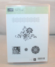 Stampin' Up Cling Stamp Set - Fresh Vintage - 5 Stamps - Used
