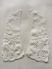 Spitzenborte Kragen Lochstickerei Lace Collars Ätzstickerei Baumwollbatist zart