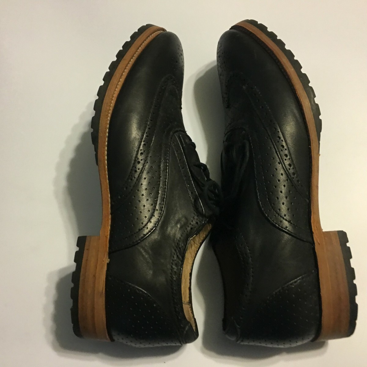 J D Fisk Oxford Dress Shoes lace up Genuine Leather Black  display picture 2