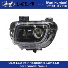 92101K2210 Genuine OEM LED Pair Headlights Lamp LH 1p for Hyundai Venue 19-21