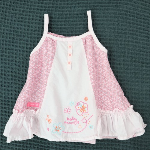 Baby Naartjie Tank Top Dress Girl Size 3-6 Month Infant Floral Embroidered Heart