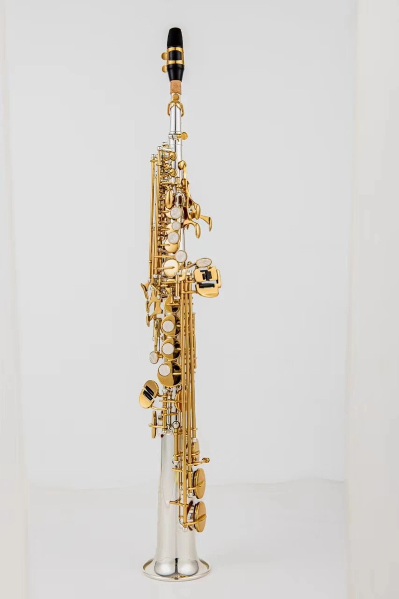 JPS-847 Soprano Saxophone Silver Plated Body Sax with Case