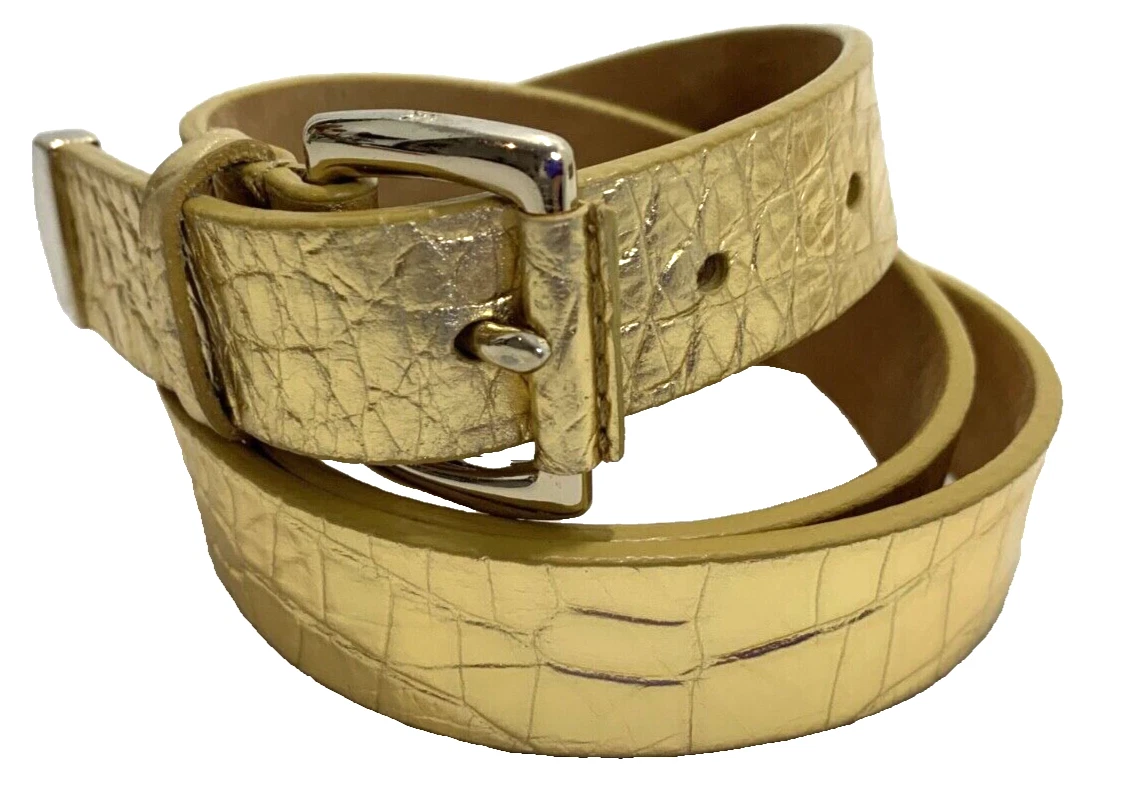 NWT Michael Kors Brown Leather Belt with Gold-Tone Oval Buckle size 2X Michael Kors Brown 2 main image 4