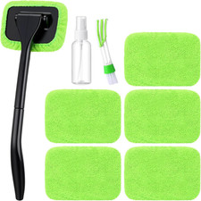 8 Pcs Car Windshield Cleaner Tool Kit with Extendable Handle, Microfiber Towel P