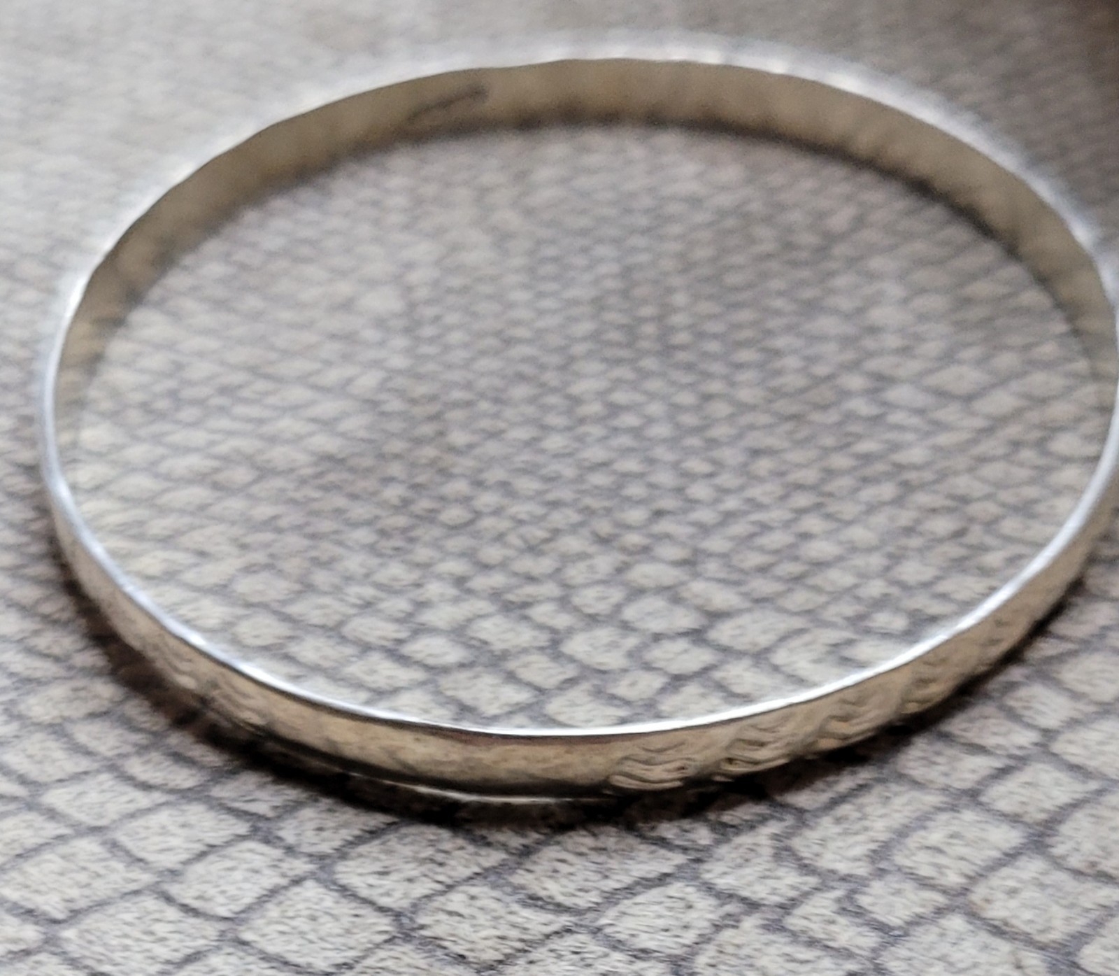 Sterling Silver Stackable Bangle Bracelet ~ 7" Me… - image 1