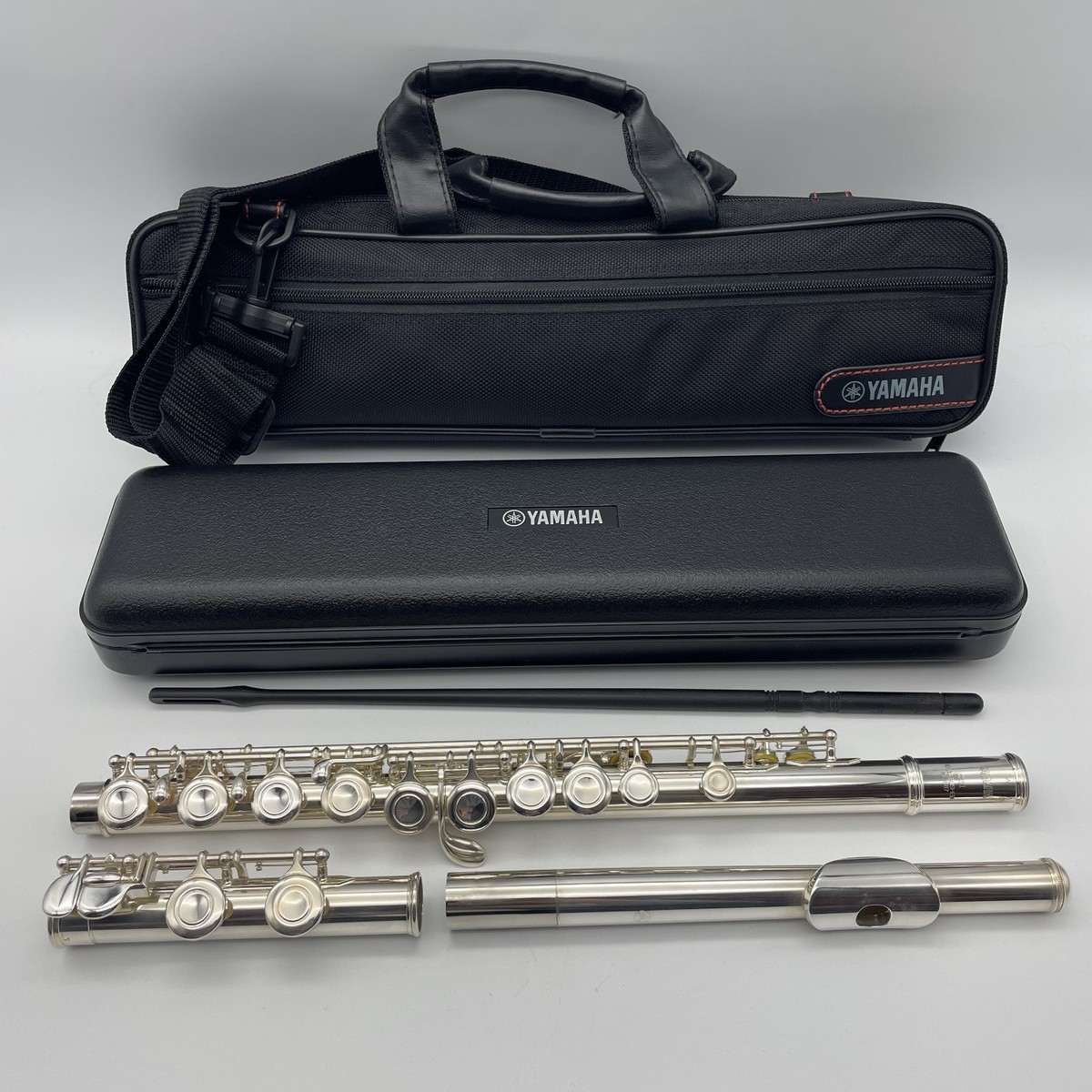 YAMAHA YFL-221 Student Flute Nickel Silver Plated Used with Hard