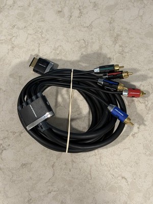 Monster Game Component AV Cable Gold Plated Tip for Sony PlayStation 2 3 PS2 PS3