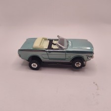 '65 Ford Mustang Conv Johnny Lightning Thunderjet 500 HO Slot Car Ice Chrome