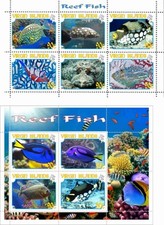 Stamp blocks complete Reef Fish 2011 Virgin Islands