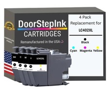 DoorStepInk Compatible Ink Cartridges For Brother LC402XL 1 Black and 3 Colo-USA