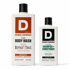 Duke Cannon Supply Co. 2-in-1 Tea Tree Hair Wash & Bourbon Body Wash Bundle -...