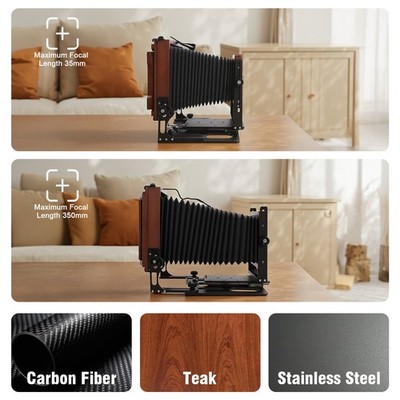 Professional Munewca Teak Wood Field Folding 4X5'' Large Format