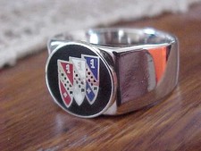 Classic Buick Tri-Crest Chrome Ring Size #13 NOS Unique Logo Hi-Quality