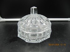 Glass Lid Candy Dish Clear Decagon   10 Sided...