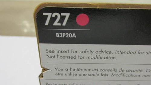 HP 727 B3P20 Magenta Ink Cartridge Design Jet HP T Series ( Expired) - 第 6/6 張圖片