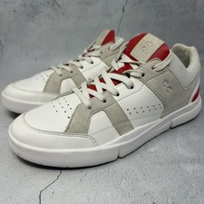 On Cloud The Roger Clubhouse Tennis Court Sneakers Men's Sz 9 M Glacier White