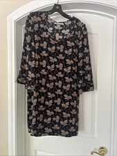 Stella McCartney Silk Leaf Print Shirt Shift Dress Size I 42